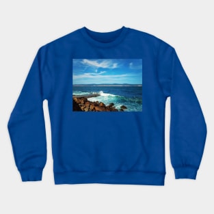 wavy blue sea Crewneck Sweatshirt